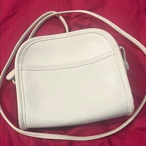 Vintage 90's Leather Coach Abbie Crossbody Bag Bone color